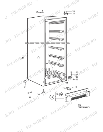 Взрыв-схема холодильника Electrolux EUC31254W - Схема узла C10 Cabinet